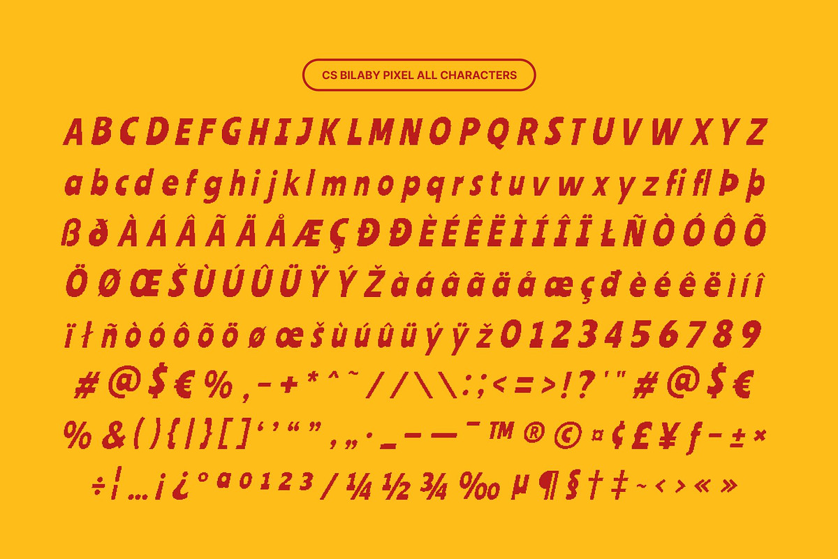 CS Bilaby Pixel, a Sans Serif Font by Craft Supply Co. (Photo 8 of 8)