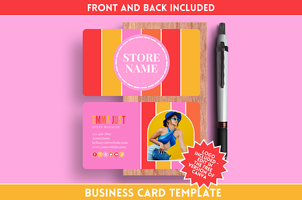 Colorful Business Card Template, a Business Card Template by SunshineStudioBoutique