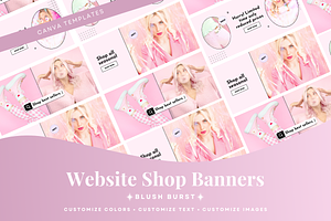 Blush Pink Shopify Website Banners