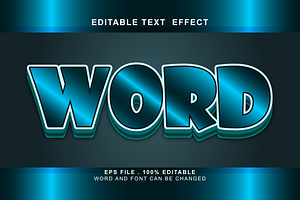 Word Text Effect Editable