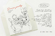 Vintage Wedding Line Art Collection, an Object Illustration by Berentine.art (Thumbnail 4 of 14)