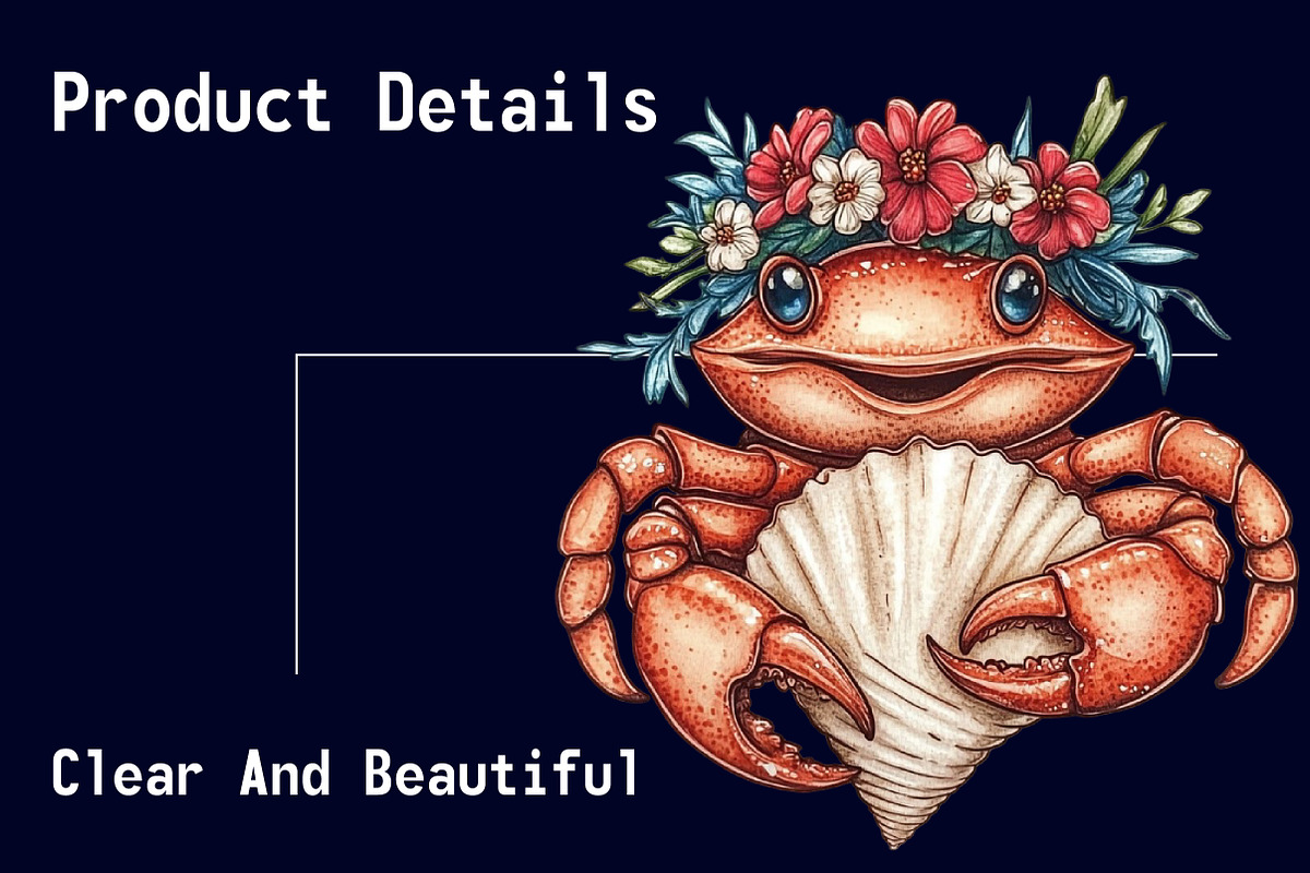 Whimsical Summer Crab Clipart, a Seasonal Illustration by CitraGraphics (Photo 6 of 6)
