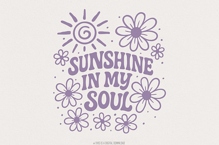 Sunshine In My Soul PNG, Retro