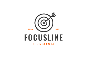 archer focus line circle simple logo, a Branding & Logo Template by devastd