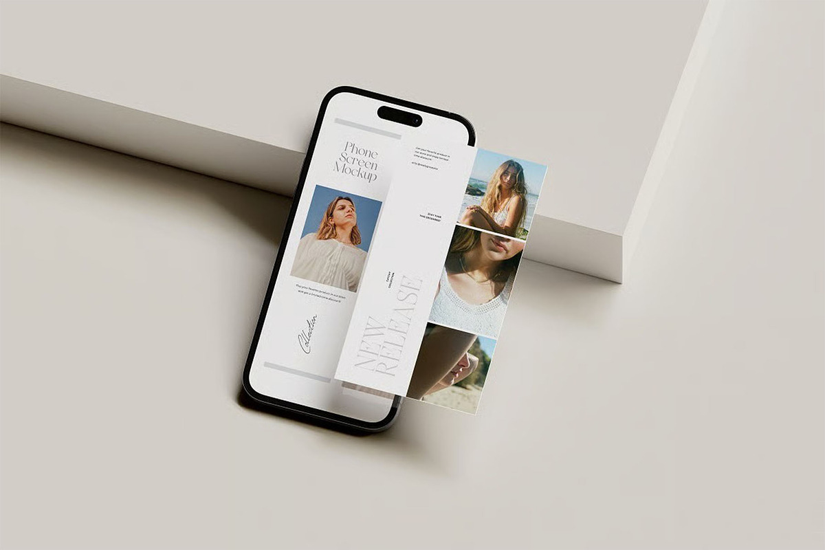 Phone Screen Mockup, a Device Mockup by zippypixelstudio (Photo 4 of 7)