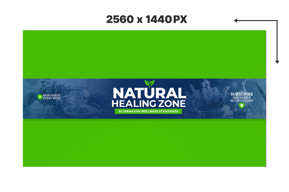 Health YouTube Banner Template, a Social Media Template by Vaughn Studios (Photo 2 of 5)