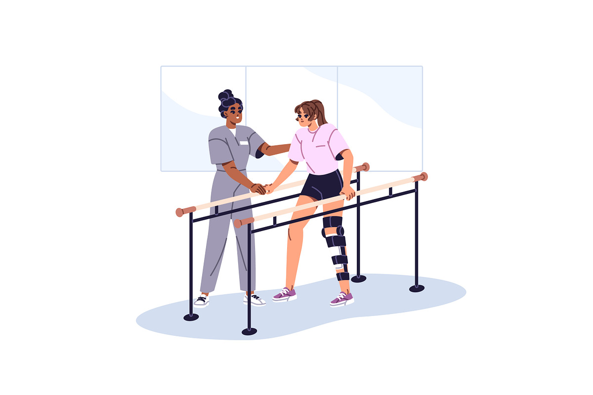 Rehabilitation, physiotherapy set, a Healthcare Illustration by PaperTrident (Photo 5 of 11)