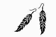 Leaf Earring Silhouette Bundle, an Object Graphic by balal (Thumbnail 5 of 15)