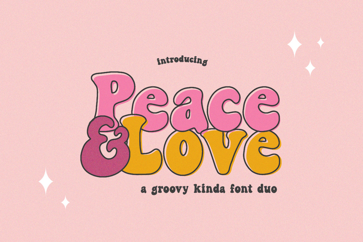 Peace & Love Font Duo, a Font by Salt & Pepper Designs (Photo 1 of 8)