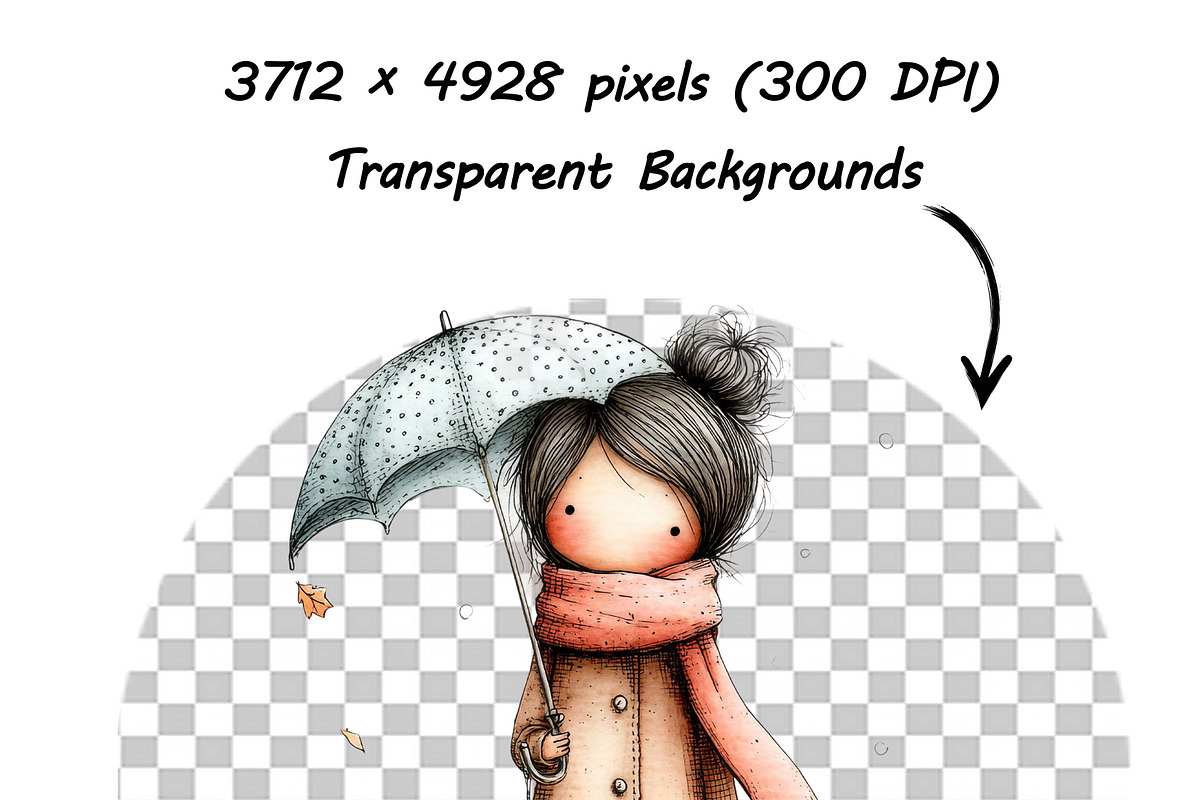 Whimsical Girl & Dog Love Clipart, a Graphic by one-touch (Photo 16 of 16)