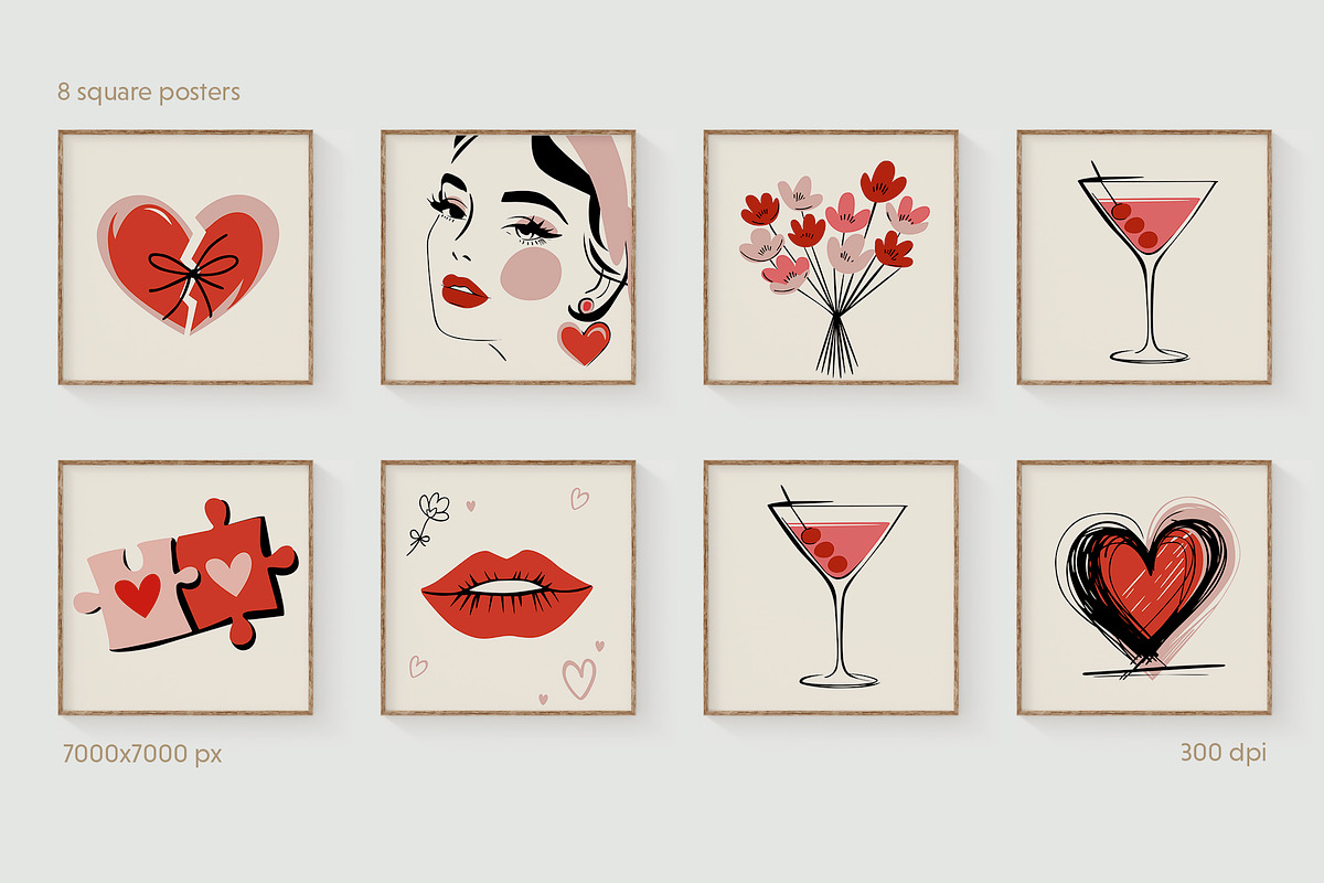 Game of Love romantic posters, a Background Graphic by MixedArt (Photo 7 of 11)