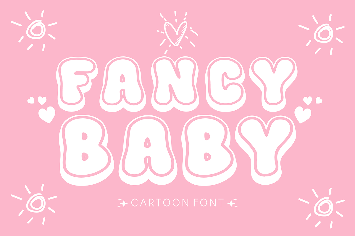 Fancy Baby - Cute Font Types, a Font by KiddoGlyphs Studio (Photo 1 of 3)