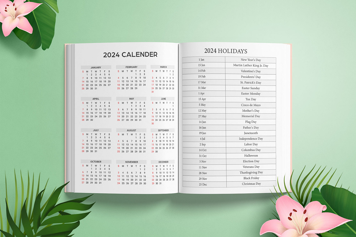 Editable 2023-2024 Academic planner, a Stationery Template by Designmela01 (Photo 3 of 9)