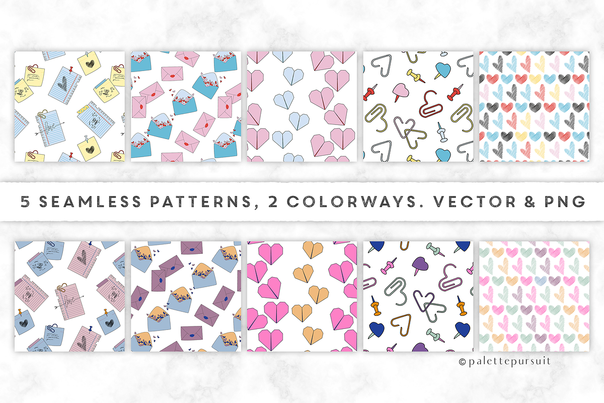Vector Valentine clipart, patterns, a Pattern Graphic by Palette Pursuit (Photo 5 of 8)