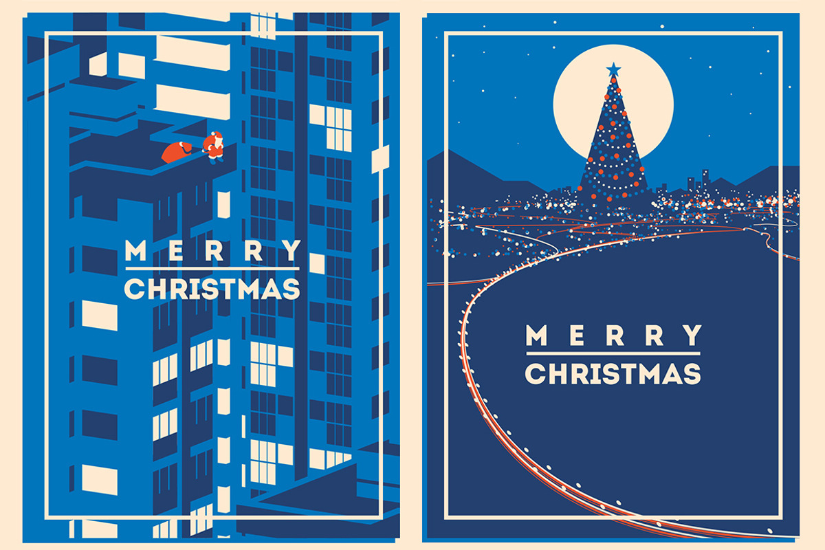 -50% 8 Christmas Posters & Cards, an Animal Illustration by Alexander Baidin (Photo 3 of 6)