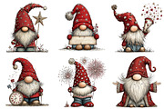 New Year Gnome Clipart, an Illustration by Craft Nest (Thumbnail 9 of 9)