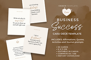 Business Success Cards Template