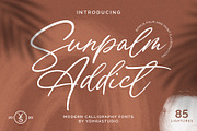 Sunpalm Addict | Modern Calligraphy, a Script Font by YdhraStudio (Thumbnail 1 of 22)