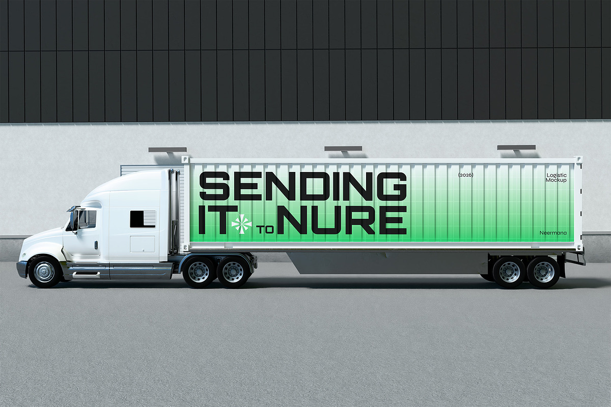 Logistic Truck Mockup, a Product Mockup by Neermana (Photo 3 of 4)