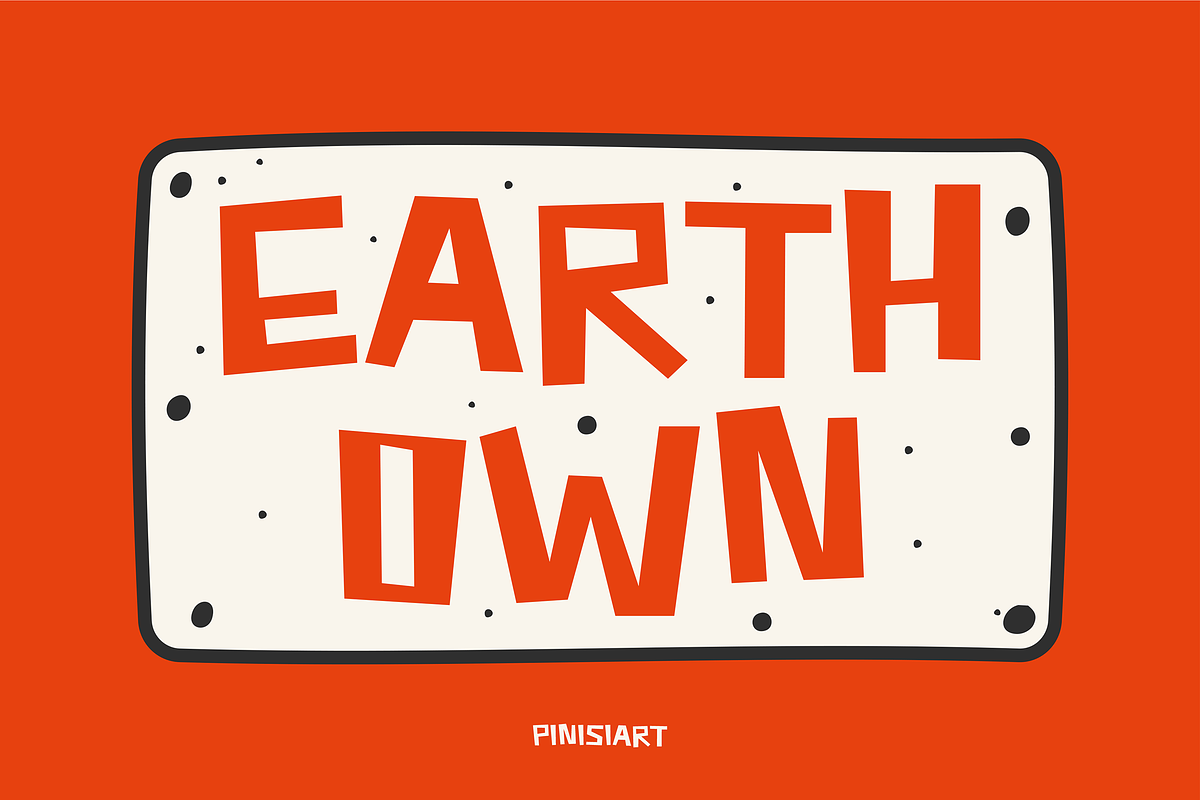 EARTHOWN, a Font by Pinisi ART (Photo 1 of 10)