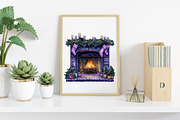 Watercolor Purple Christmas Clipart, an Illustration by Canvas Craft (Thumbnail 3 of 7)