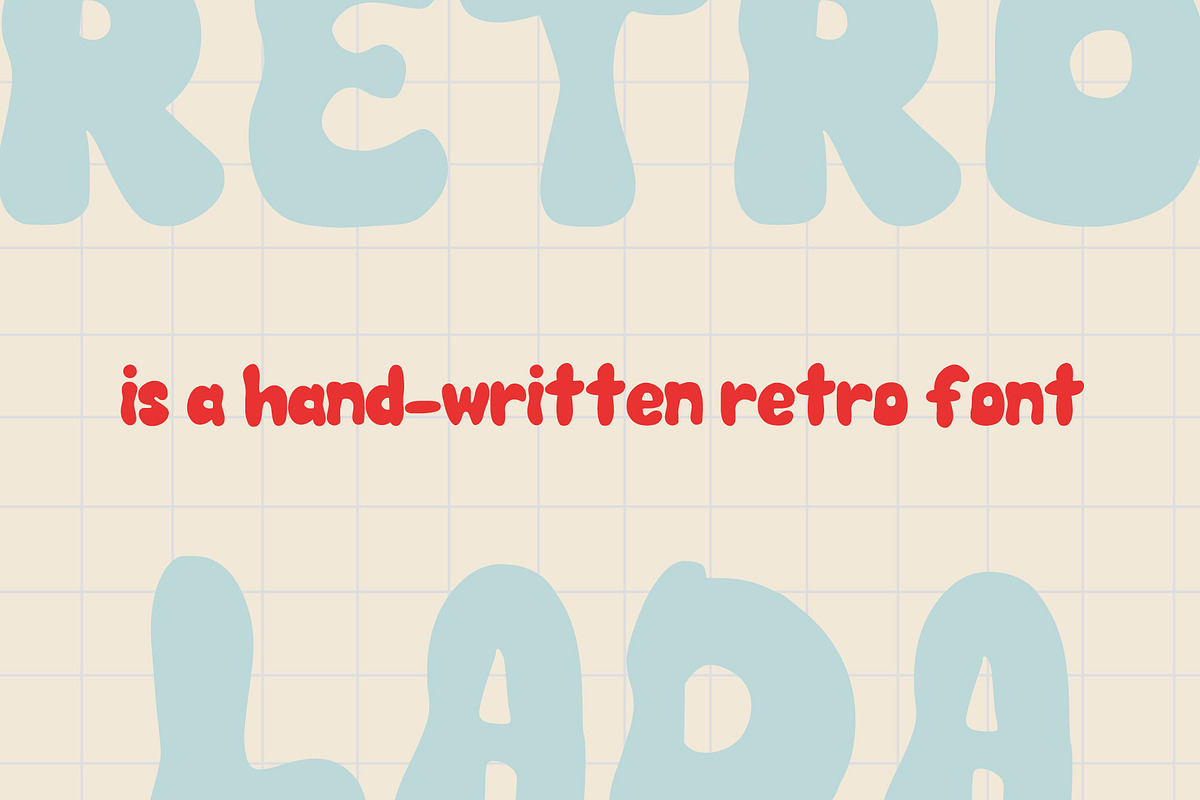 RETROLADA - retro font, a Font by Nonceni (Photo 2 of 17)