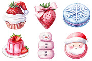Pink Sweet Cute Christmas Clipart, an Illustration by Daily.Designs (Thumbnail 4 of 5)