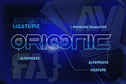 Orioonic a Futuristic Font, a Sans Serif Font by Rasiorise Studio (Thumbnail 3 of 9)