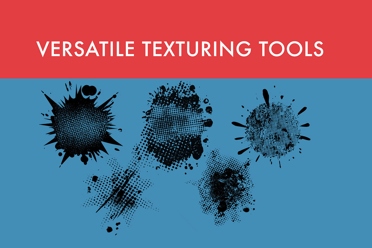 Halftone Smash Brush Set, a Brushes & More by Zsolt Kosa Art (Photo 3 of 6)