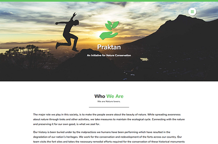 Praktan - Charity Landing Page