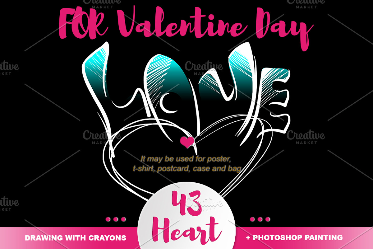 Hearts, Valentine's day, a Decorative Illustration by Allween (Photo 3 of 7)