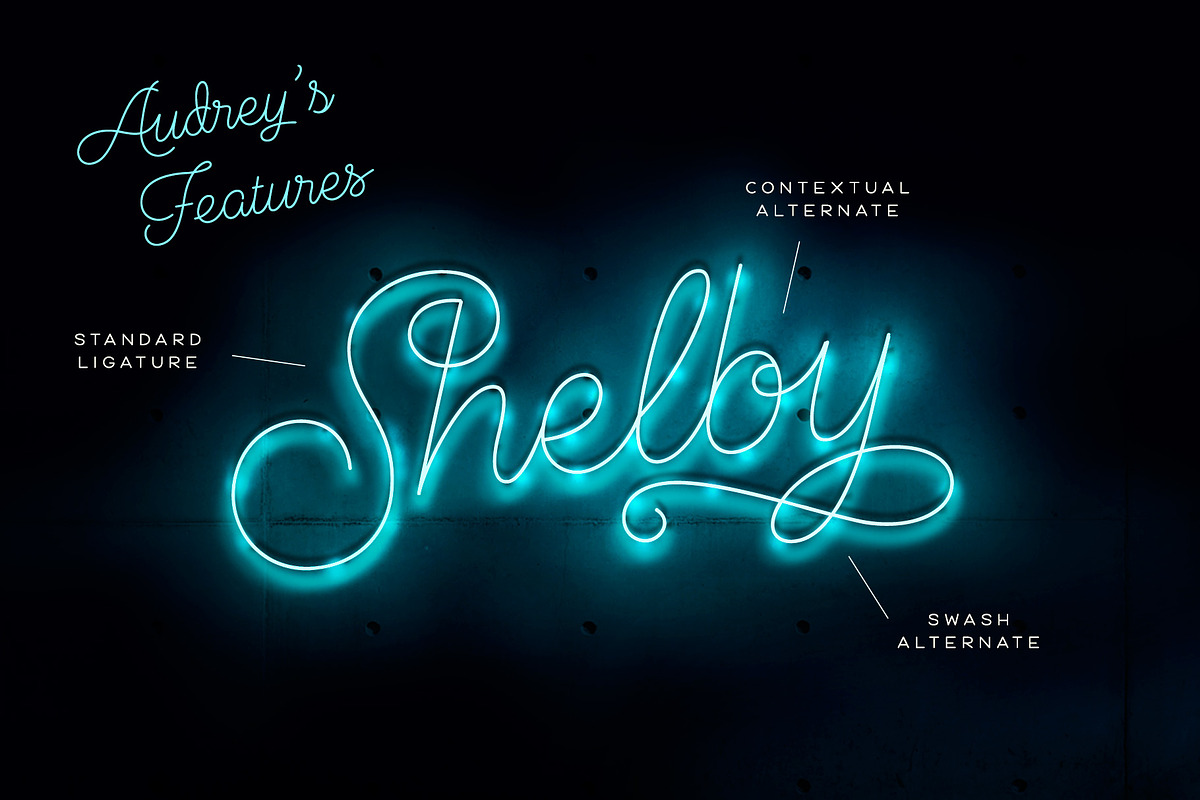 Audrey Script & Sans preview 3
