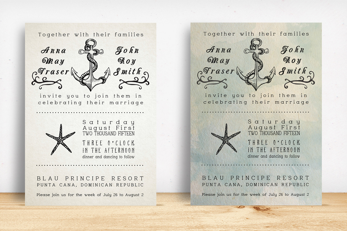Beach Wedding Invitation Pack, an Invitation Template by Knotted Design (Photo 1 of 4)