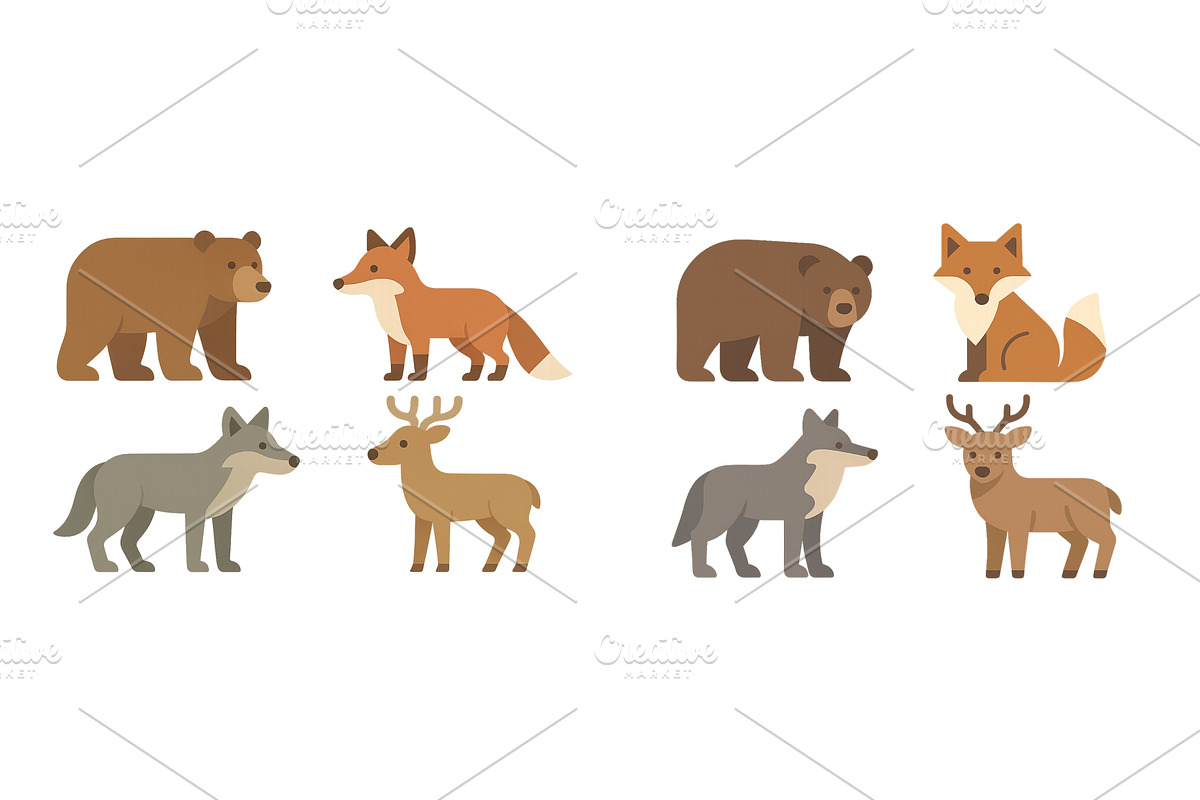 Collection of cartoon animal, an Animal Illustration by ZinetroN
