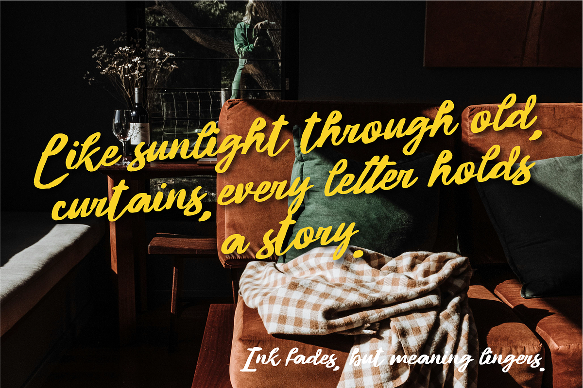 Vintage Light Natural Handwriting, a Font by Ronny Studio (Photo 8 of 9)