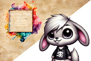 Cute Subculture Bunnies PNG Set, an Animal Illustration by DoubleTwists (Thumbnail 1 of 5)
