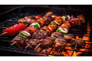 protein meat food background ai, a Food & Drink Photo by pikepicture