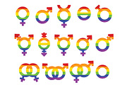 Pride Gender Symbols Clipart, an Illustration by SugarPickle Clip Art (Thumbnail 2 of 2)