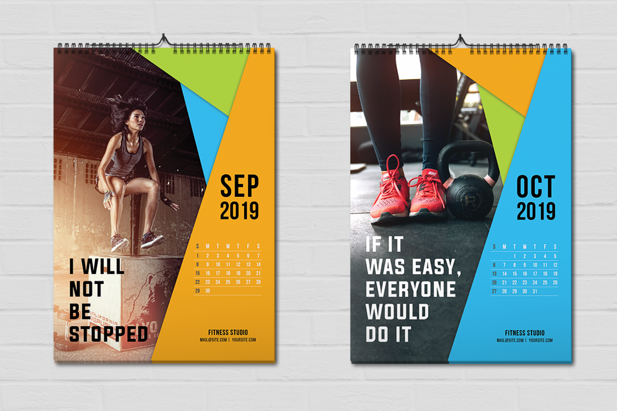 Fitness Calendar 2019, a Stationery Template by Jaisivakumar (Photo 7 of 9)