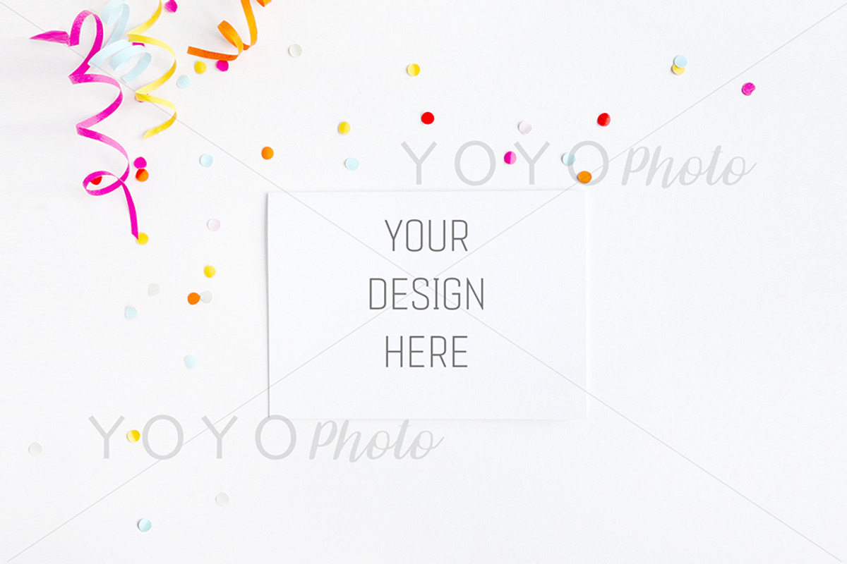 Greeting Card Mockup Landscape, a Print Template by YOYO Photo (Photo 1 of 2)