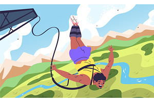 Bungee jumping. Bungy jump off, a Sport Illustration by Stock-Smart-Start