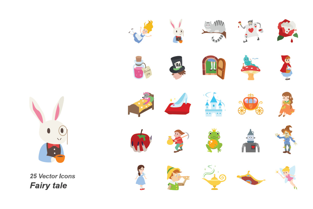 Fairy tale color vector icons, an Icon by Jisun Park