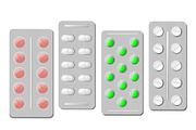 Realistic pills in silver blisters, an Object Graphic by Vector Tradition (Thumbnail 2 of 3)