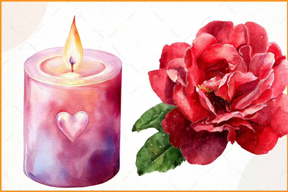 Valentines Day Clipart Png, an Illustration by Watercolor design (Photo 3 of 4)