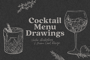 Cocktail Drawing Illustrations &Menu