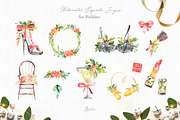 Hello Christmas. Watercolor Kit., a Decorative Illustration by OctopusArtis (Thumbnail 4 of 12)