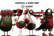 Whimsical & Quirky Bird Clipart, an Illustration by Creative Art (Thumbnail 1 of 10)