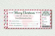 Christmas Plane Boarding Pass, a Card Template by YasdeyDesigns (Thumbnail 1 of 8)
