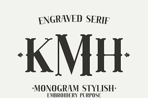 Engraved Serif - Monogram