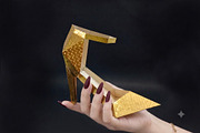 Pointed high heel - 3d papercraft, a Card Template by PAPER amaze (Thumbnail 2 of 3)
